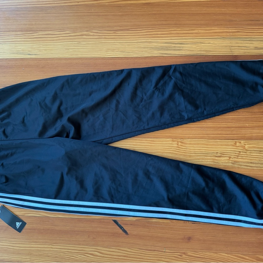 Adidas Black Track Pants with Stripes
